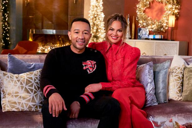 A LEGENDARY CHRISTMAS WITH JOHN AND CHRISSY -- "Press Junket" -- Pictured: (l-r) John Legend, Chrissy Teigen  -- (Photo by: Trae Patton/NBC/NBCU Photo Bank via Getty Images)
