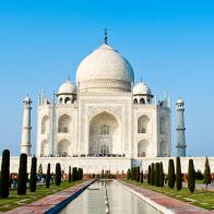 Taj Mahal was built by a Muslim, Emperor Shah Jahan (died 1666 C.E.) in the memory of his dear wife and queen Mumtaz Mahal at Agra, India.