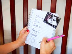 Note pad with girls names
