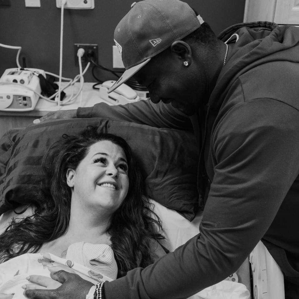 Your First Look at Emily & Kobe's Newborn