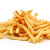 French fries isolated on a white background