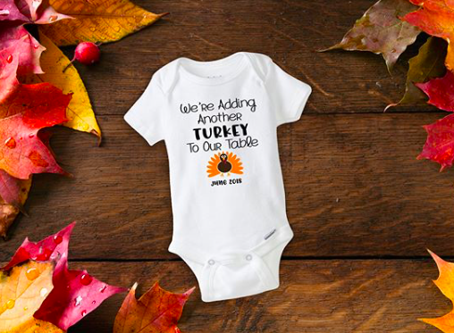 Thanksgiving Pregnancy Announcement Sign Printable Little Turkey Pregnancy Announcement Fall Pregnancy Reveal Were Expecting
