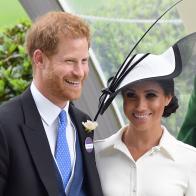 ASCOT,  UNITED KINGDOM - JUNE 19:  Prince Harry, Duke of Sussex and Meghan, Duchess of Sussex, making her Royal Ascot debut, attends day one of Royal Ascot at Ascot Racecourse on June 19, 2018 in Ascot, England. (Photo by Anwar Hussein/WireImage)