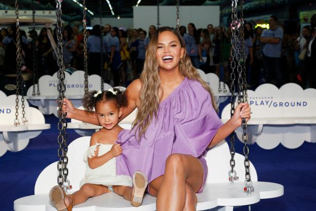 NEW YORK, NEW YORK - JUNE 23: Luna Legend and Chrissy Teigen pose for a photo during POPSUGAR Play/Ground at Pier 94 on June 23, 2019 in New York City. (Photo by Lars Niki/Getty Images for POPSUGAR and Reed Exhibitions )
