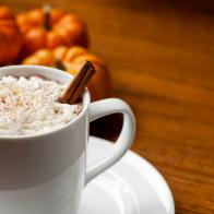 Pumpkin spice latte.  Please see my portfolio for other drinks and holiday related images.