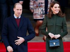 BRADFORD, UNITED KINGDOM - JANUARY 15: (EMBARGOED FOR PUBLICATION IN UK NEWSPAPERS UNTIL 24 HOURS AFTER CREATE DATE AND TIME) Prince William, Duke of Cambridge and Catherine, Duchess of Cambridge depart City Hall in Bradford's Centenary Square before meeting members of the public during a walkabout on January 15, 2020 in Bradford, England. (Photo by Max Mumby/Indigo/Getty Images)