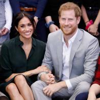 PEACEHAVEN, UNITED KINGDOM - OCTOBER 03:  (EDITORS NOTE: Retransmission with alternate crop.)  Meghan, Duchess of Sussex and Prince Harry, Duke of Sussex make an official visit to the Joff Youth Centre in Peacehaven, Sussex on October 3, 2018 in Peacehaven, United Kingdom. The Duke and Duchess married on May 19th 2018 in Windsor and were conferred The Duke & Duchess of Sussex by The Queen.  (Photo by Chris Jackson/Getty Images)