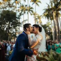 Bride and groom in the altar