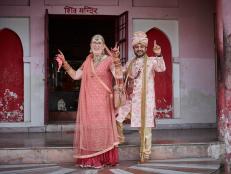 Jenny & Sumit dancing at the Arya Samaj Temple, venue of Jenny's & Sumit's wedding ceremony, as seen on TLC's 90 Day Fiancé: The Other Way.