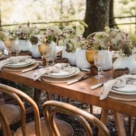 rustic wedding banquet, boho wedding reception