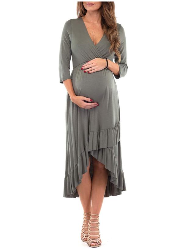 Maternity Flowy Hem Solid Top  Maternity clothes, Maternity tops