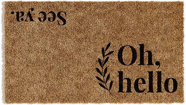 Hello, Bye Welcome Doormat Upside Down Doormat Welcome Mats Fun