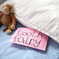 Tooth fairy envelope under pillow