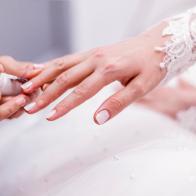 nail polish bride's hand