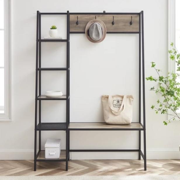 ada hall tree and shoe storage