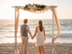Bride and Groom at an Australian beach wedding
