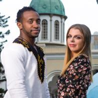 Ari And Bini pose for photos in the street in Addis Ababa, for 90 Day Fiancé: The Other Way on May 11, 2021.