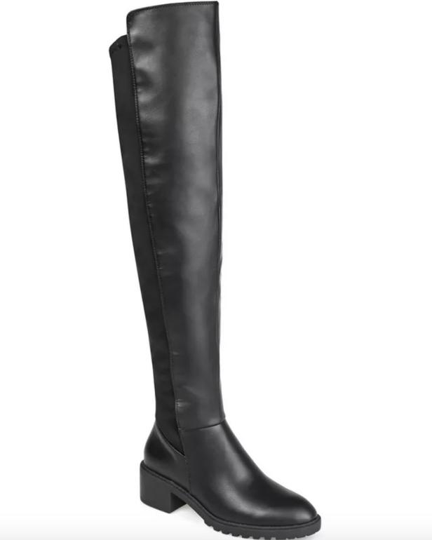 Harley Wide Calf Boots, Faux Leather Boots