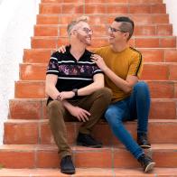 Armando (R), Kenny (L), pose together outside near their home in Rosarito, Mexico, as seen on 90 Day Fiancé: The Other Way.