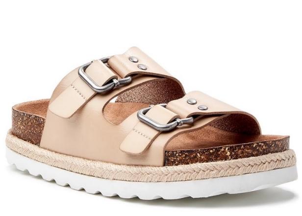 Time and tru rose gold online sandals