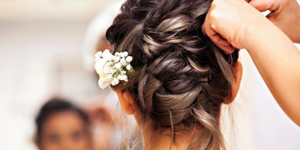 Beautiful Bride Getting Ready for the happiest day of her life.