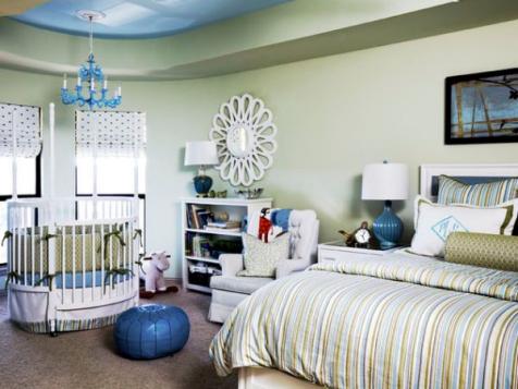 baby nursery in master bedroom