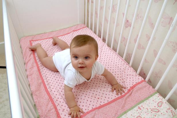 baby in a crib