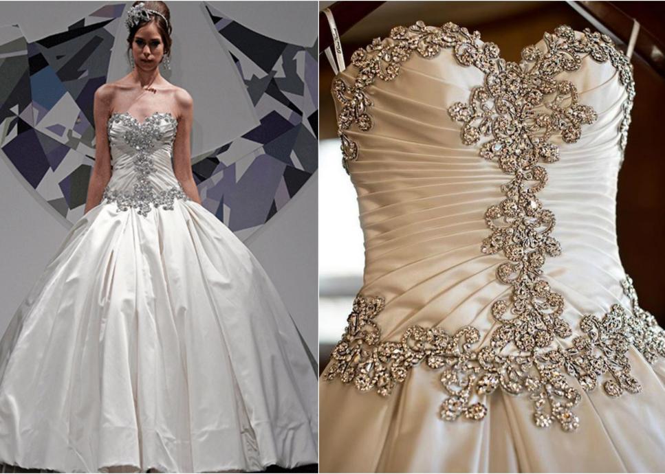 pnina tornai sparkly wedding dress