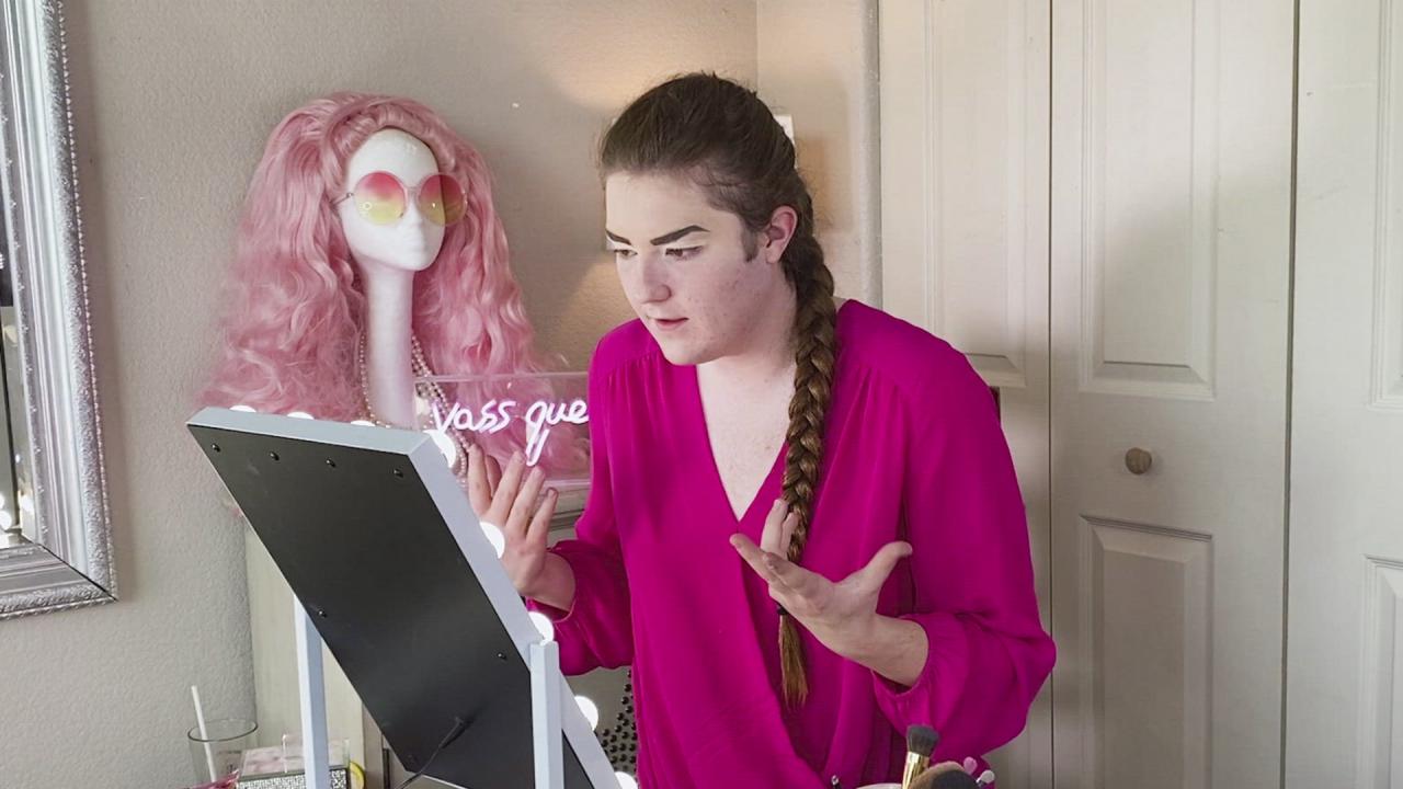 Ophelia Peaches' Drag Transformation